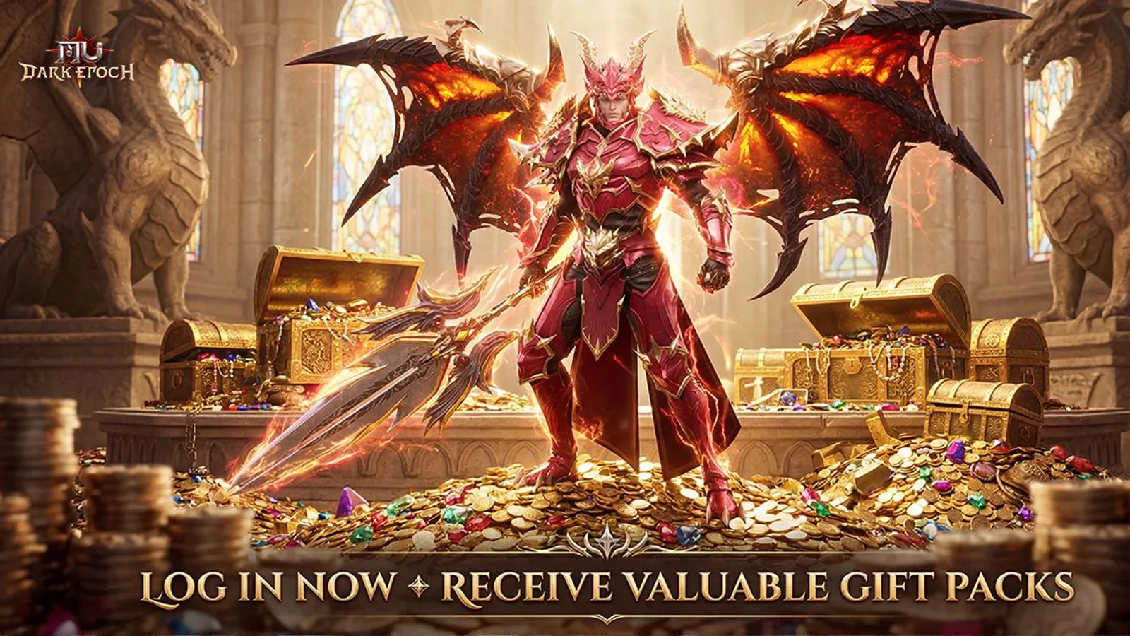 MU: Dark Epoch key art, remastered 2.5D fantasy MMORPG combat