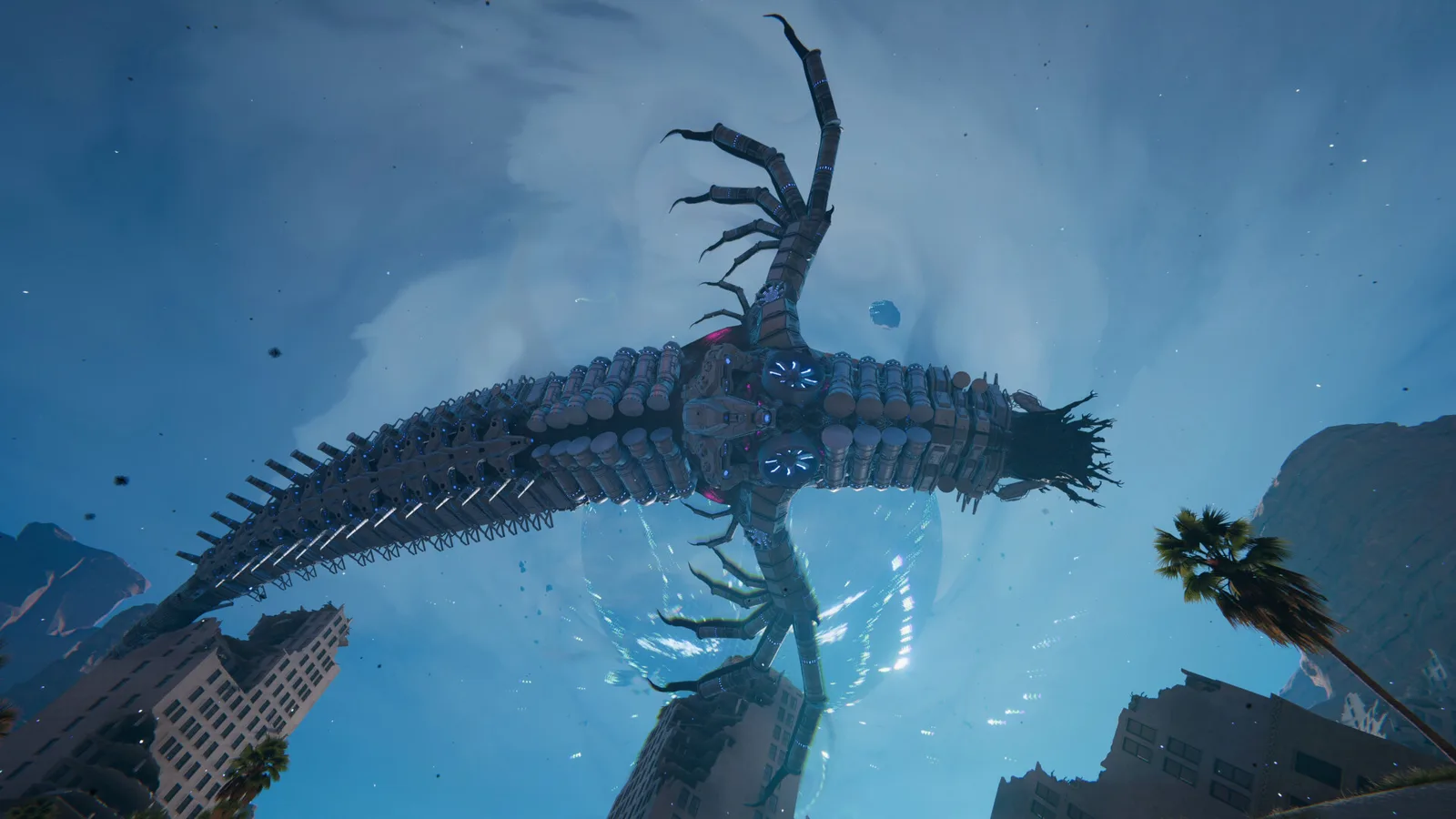 Once Human in-game screenshot of base-building/combat